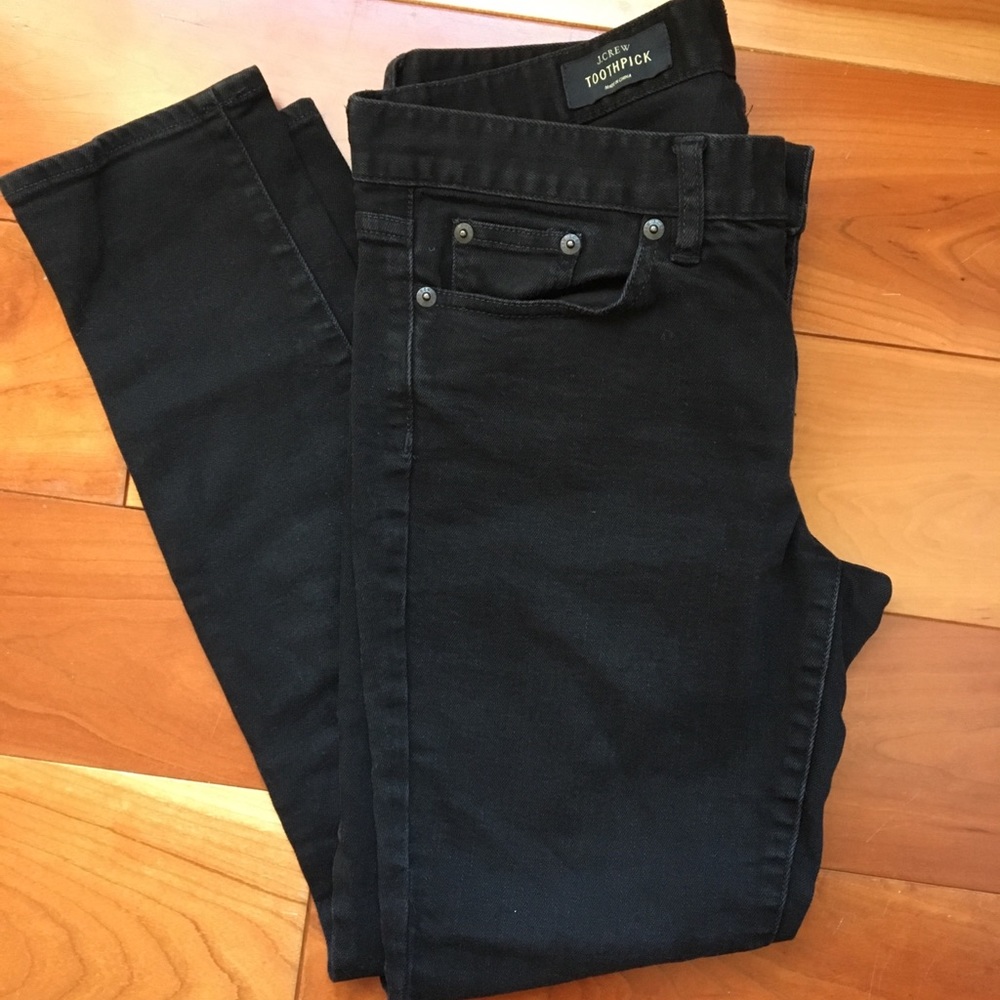 JCrew toothpick ankle jeans, 27” inseam
